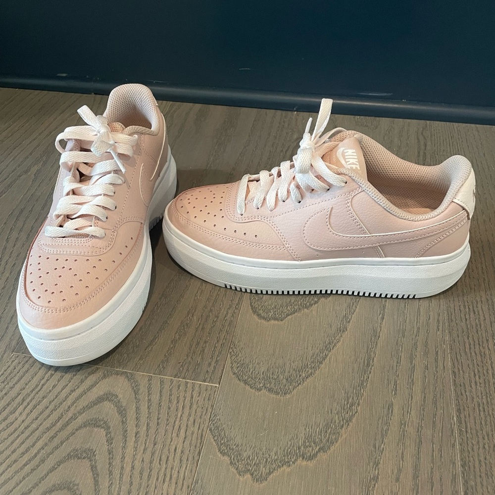 Nude/Pink NIKE Platform Sneakers
